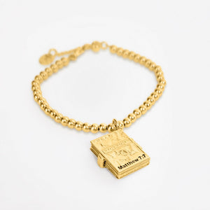 Secret Scriptures Bracelet: Seek - Gold